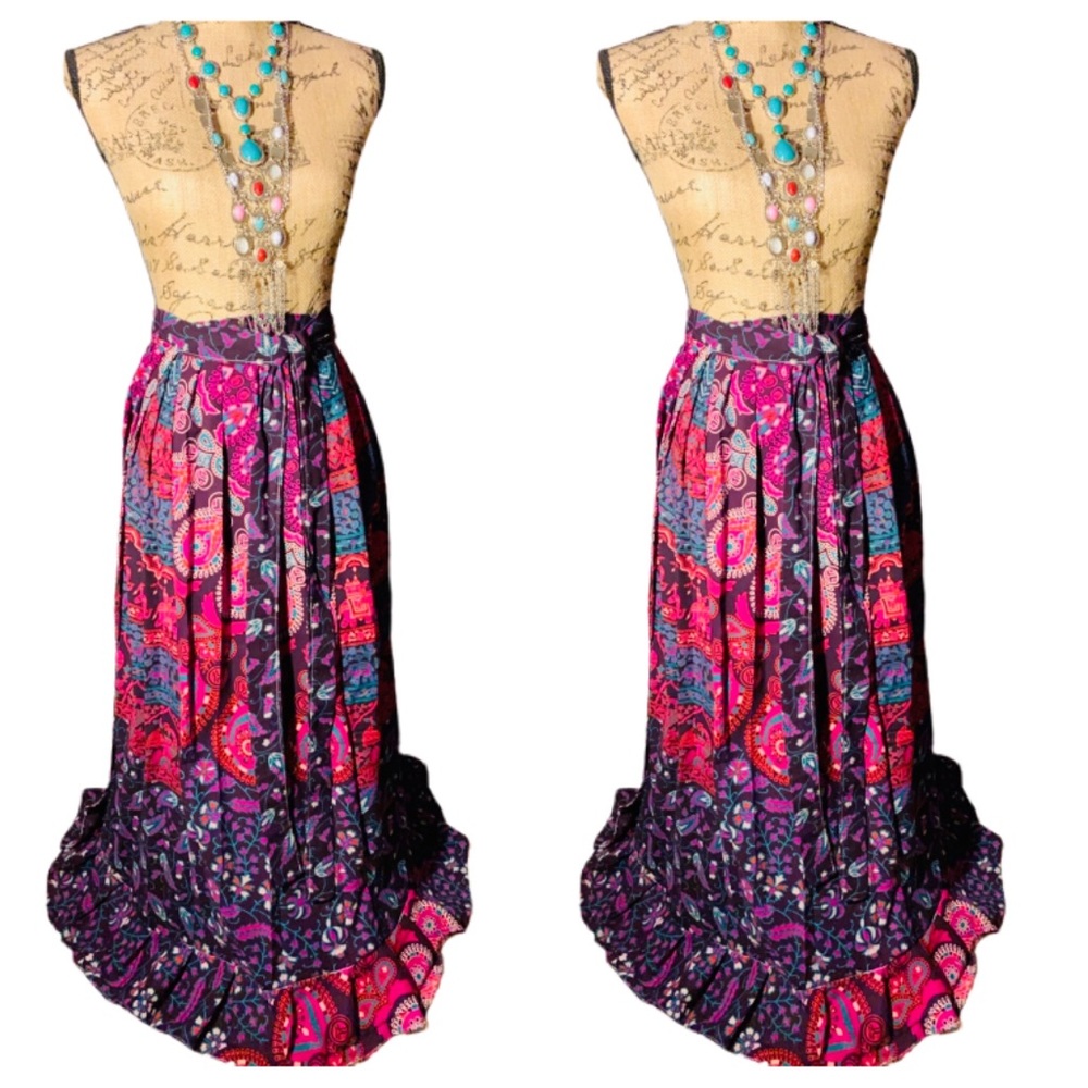 Boho Maxi Skirt Handmade Boho Wraparound Maxi Skirt